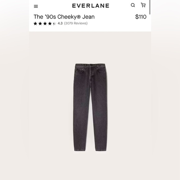 Everlane The 90’s Cheeky Jean | Size 30 (NWT) - Picture 3 of 10